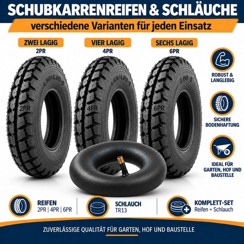 Schubkarrenreifen 2pr 4pr - 2pr,